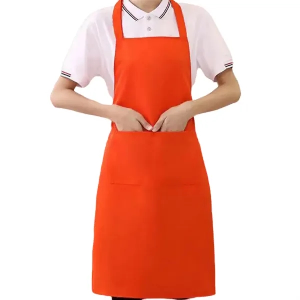 Kitchen Apron with Pockets, Soft Material — Polyester — Red