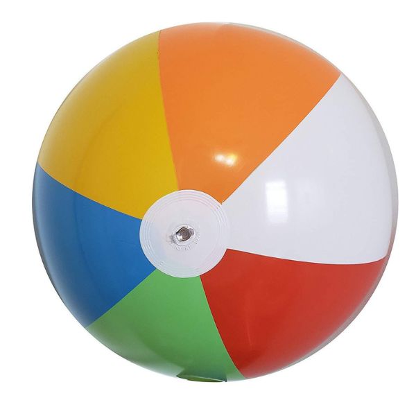PVC 12 Inch Beach Ball with Air Catch Valve