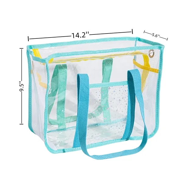 PVC Cosmetic Toiletry Tote with Zipper