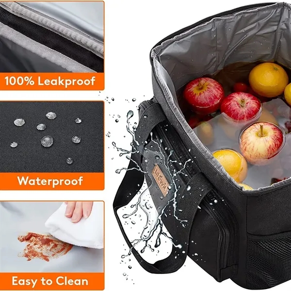 Personalized Canvas Lunch Bag with Waterproof Interior