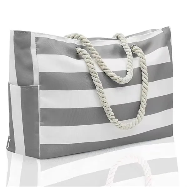 Large Waterproof Tote with Bottle Pockets — Polyester — Matte