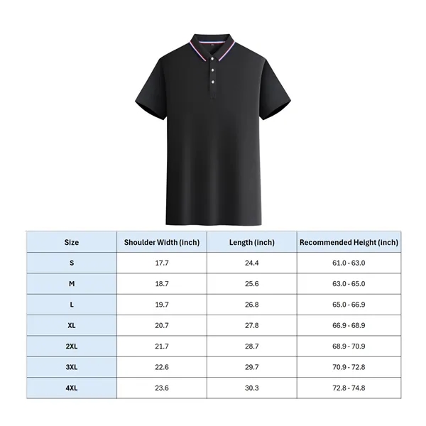 Breathable Polyester Work Polo Shirt for Men S-4XL