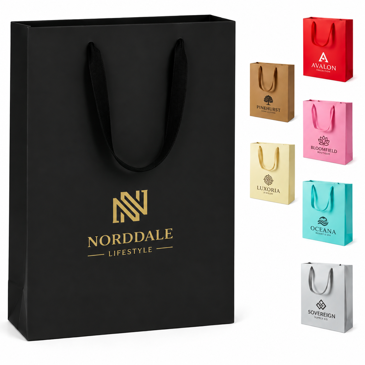250g Recyclable Paper Gift Tote Bags