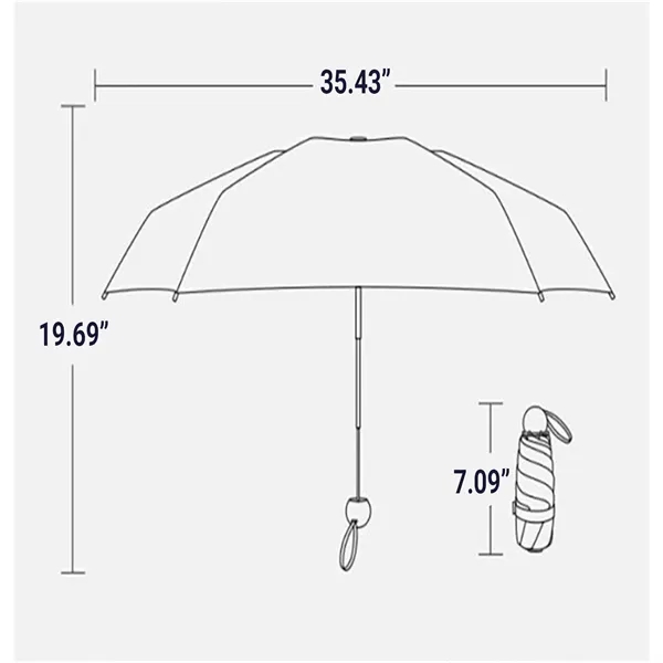 43 x 19.69 Inch Folding Umbrella