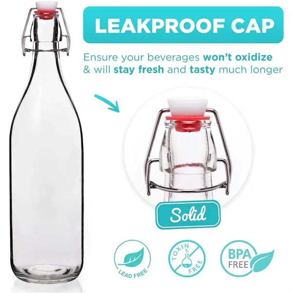 Custom Logo Glass Beverage Bottle, 2oz-34oz