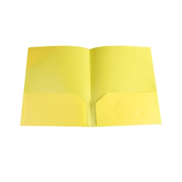 Business Card Slot Plastic Document Folder — Plastic — Black