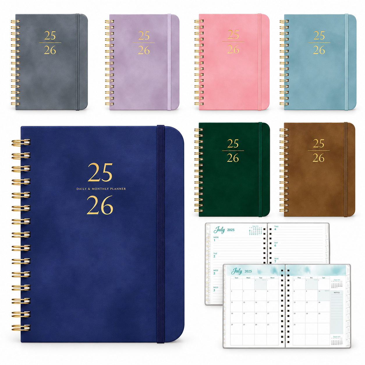 2025-26 Daily Academic Planner - Yearly Agenda Organizer