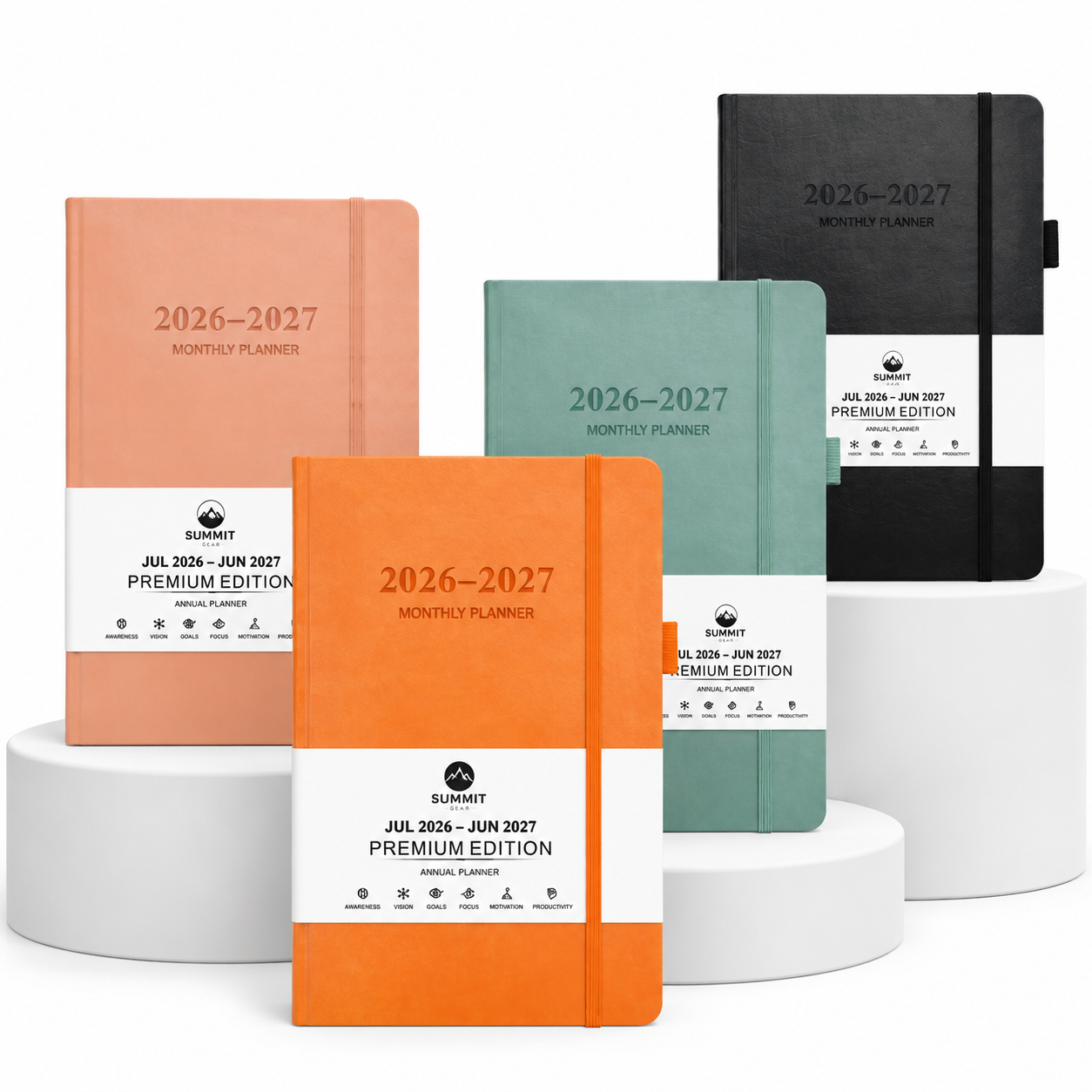 2026 Planner Leather Cover Week and Day Calendar