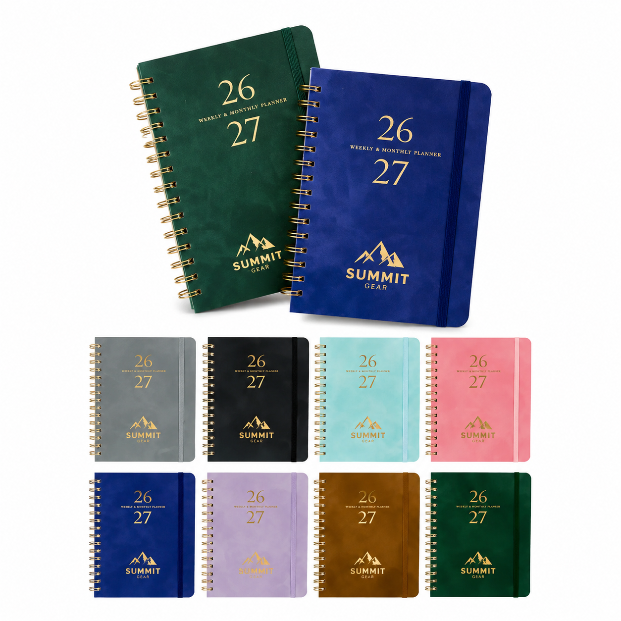 Wire Bound 2025-2026 Planner Flat Lay Pages