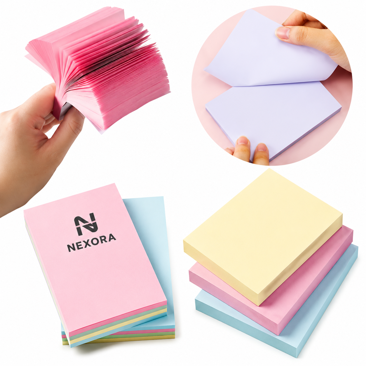 50 Sheet Custom Sticky Notes, 3 x 4 Inches — Paper — Assorted