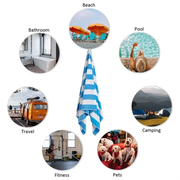 Plush Double Sided Microfiber Beach Towel — Microfiber Cloth — Various