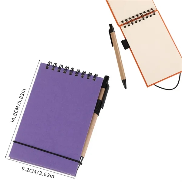 A6 Double Wire Bound Notepad and Plastic Pen