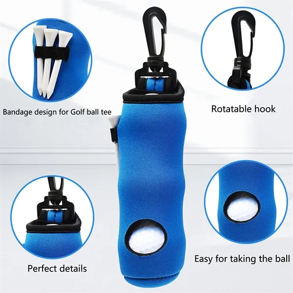 Golf Ball Carry Bag with Elastic Tee Bands
