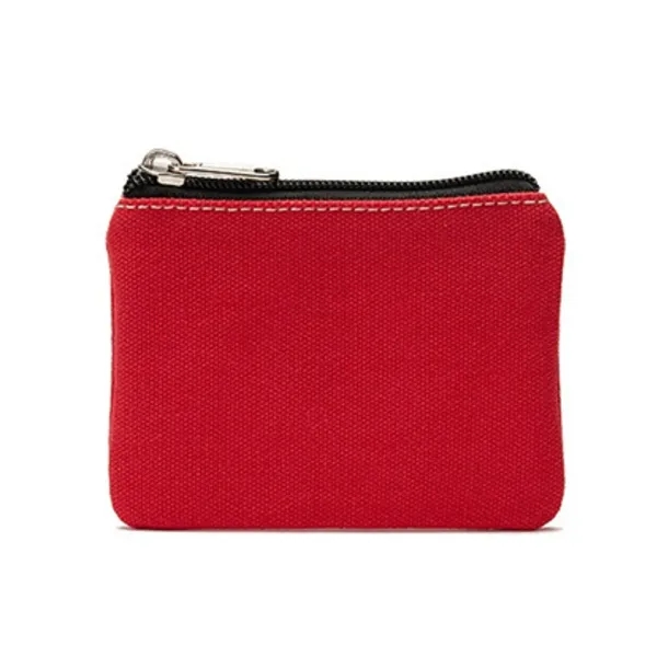 Canvas Mini Coin Bag with Secure Zipper