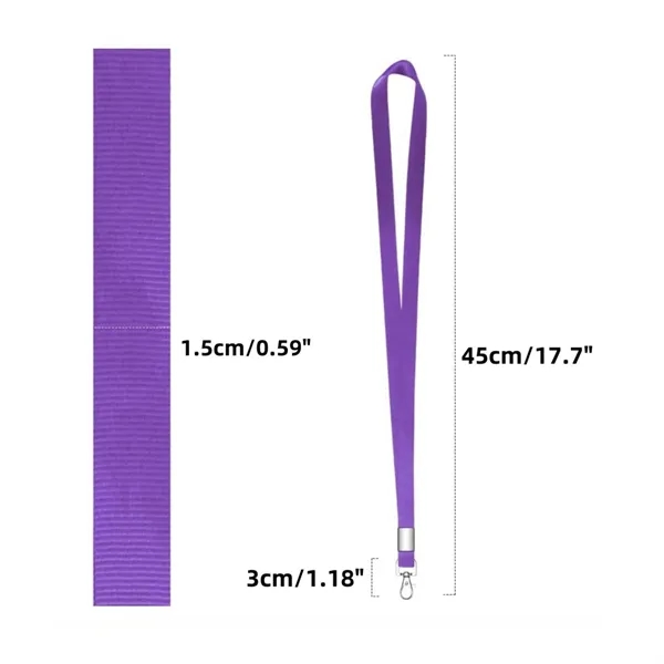 Metal Clasp Polyester Lanyard for Neck ID Holder — Cotton — Blue