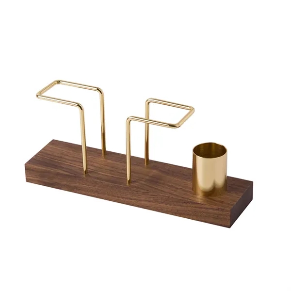 Raw Wood and Metal Napkin Holder