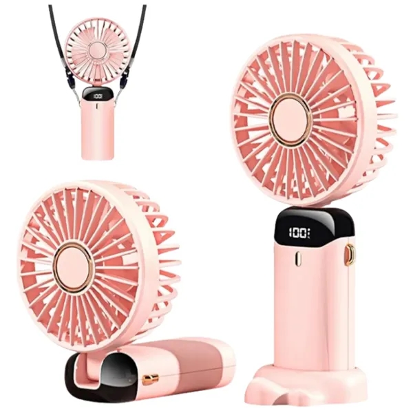 Lightweight 5-Speed Fan for Handheld Neck or Desk Use