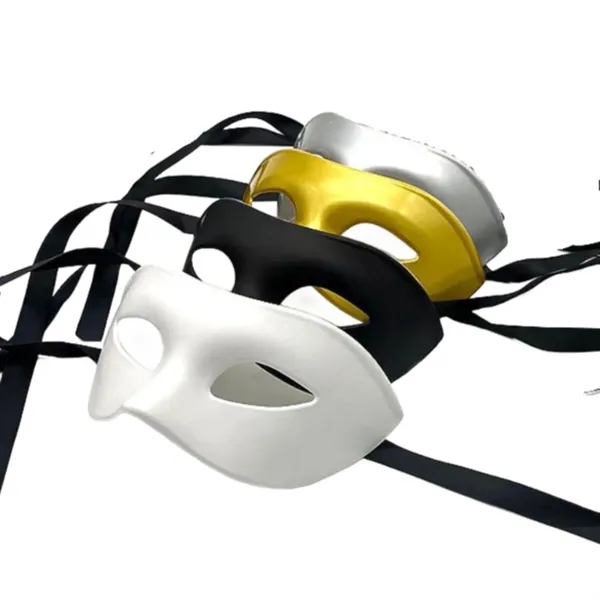 Venetian Cosplay Party Mask in Black Silver Gold or White