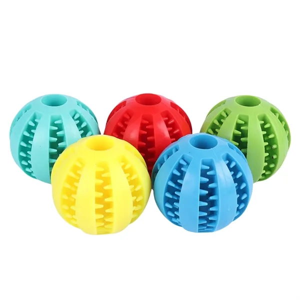 Interactive Dog Treat Ball Toy for Fetch and Chewing