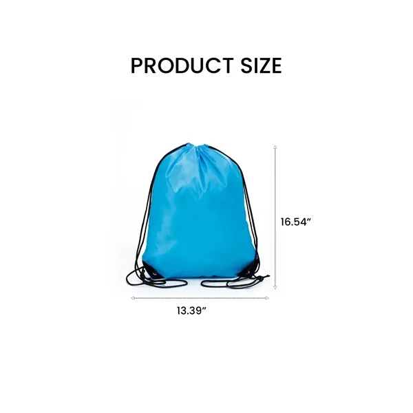 Sports Backpack With Polyester Drawstring Closure — Polyester — Black
