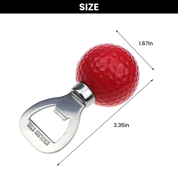 Golf Bottle Opener Stainless Steel 3.35in x 1.67in