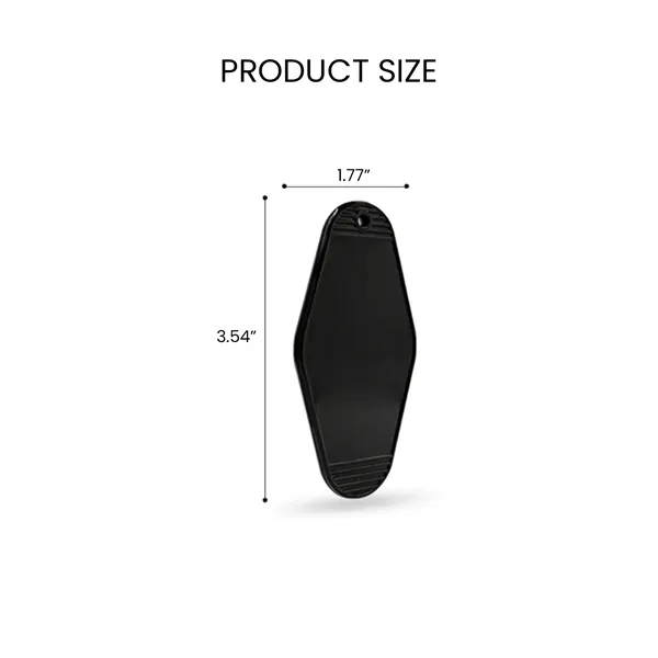 Diamond Shape ABS Plastic Key Tag for Motels 3.54x1.77 Inch