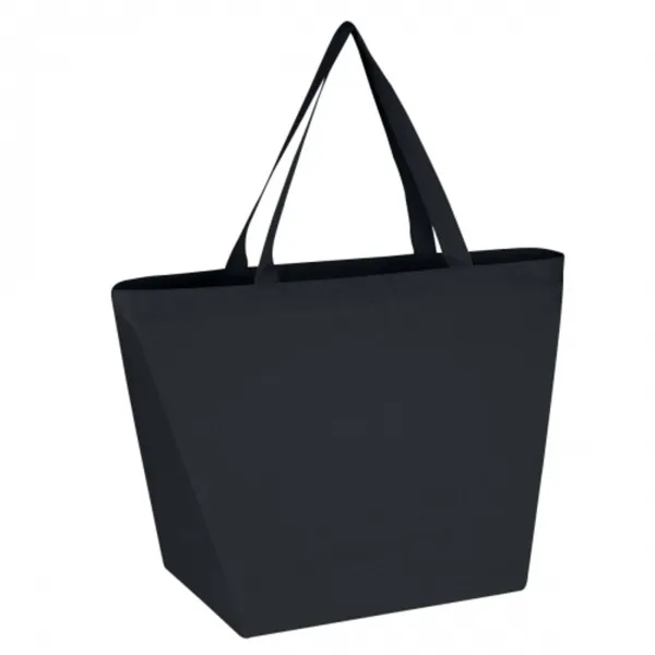 20 x 13.7 x 7.8 Inch Reusable Non-Woven Tote Bag — Non-Woven Fabric — Black