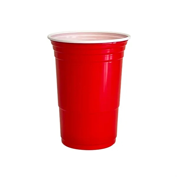 Customizable 16 Oz Polypropylene Party Cup — Plastic — Red
