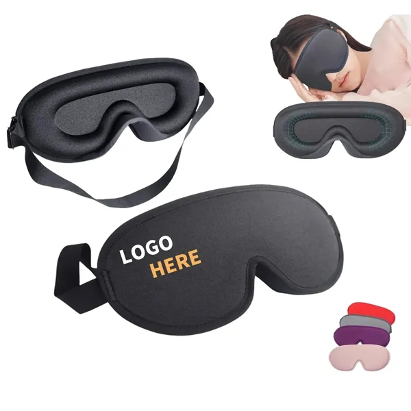Padded Eye Mask with 3D Contoured Fit