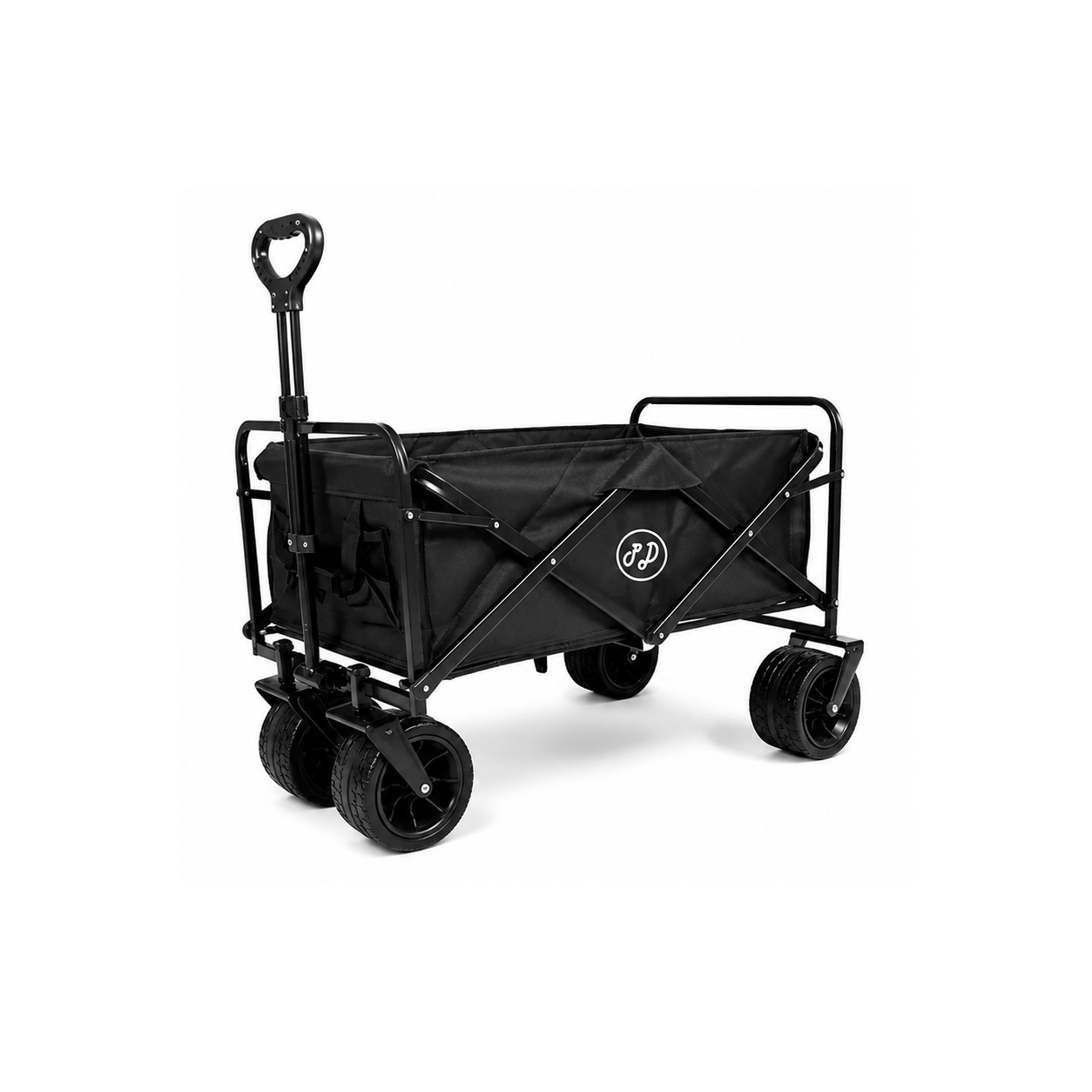Outdoor Folding Wagon Cart With Steel Frame 255 lb