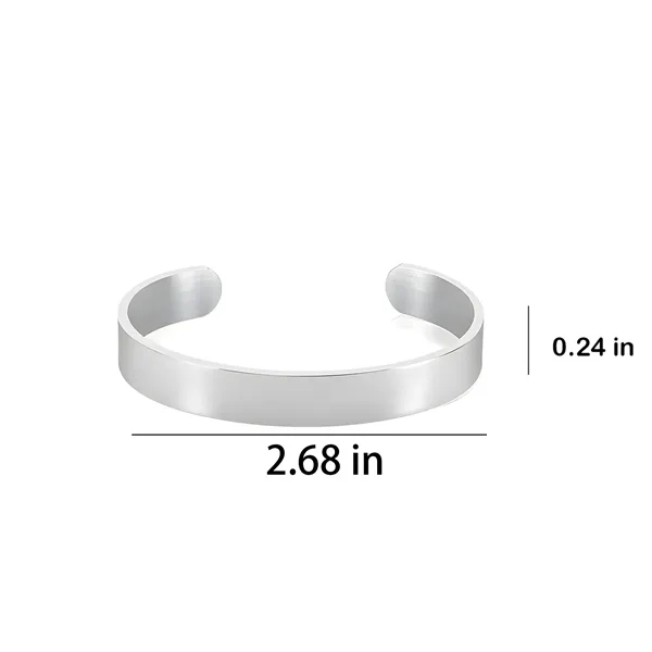 Adjustable 2.7 Inch Titanium Bracelet With Double Heart