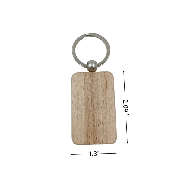 Laser Engraved Beech Wood Key Tag