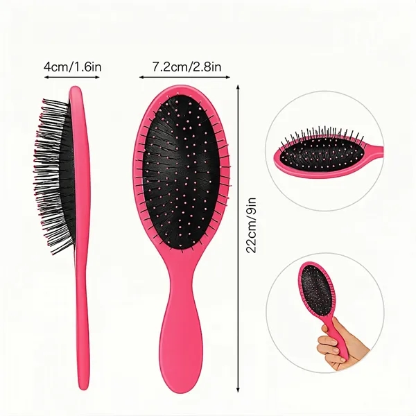 Cushioned Wet Dry Hair Detangling Brush Set
