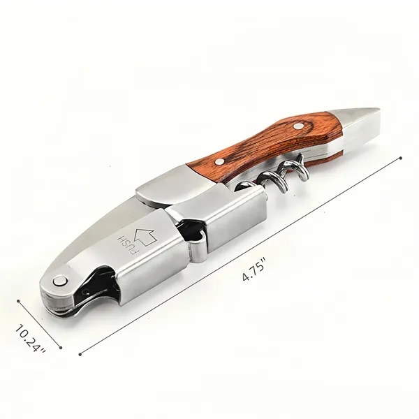 Ergonomic Wine Cork Remover in Stainless Steel