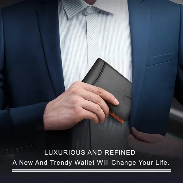 25 x 3.03 x 0.59 Inch RFID Leather Wallet — Genuine Leather — Black