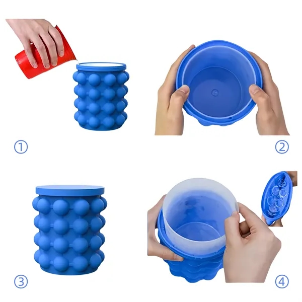 Flexible Freezer Ice Bucket for Easy Removal