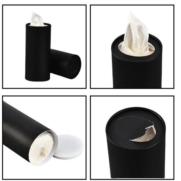 Compact Rectangular PU Leather Tissue Holder — Pu — Black