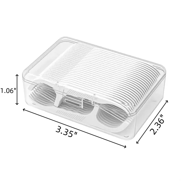 50 Pack Dentist-Grade Floss in Rigid Case — White