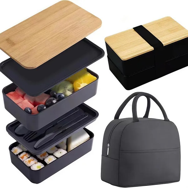 Microwave Safe Bento Box With Cutlery Slots