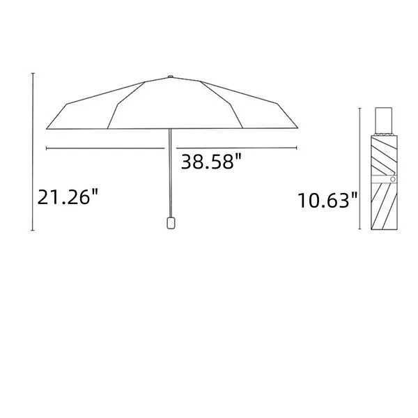 UPF 40+ Compact Umbrella Blocking 99% of UV Rays