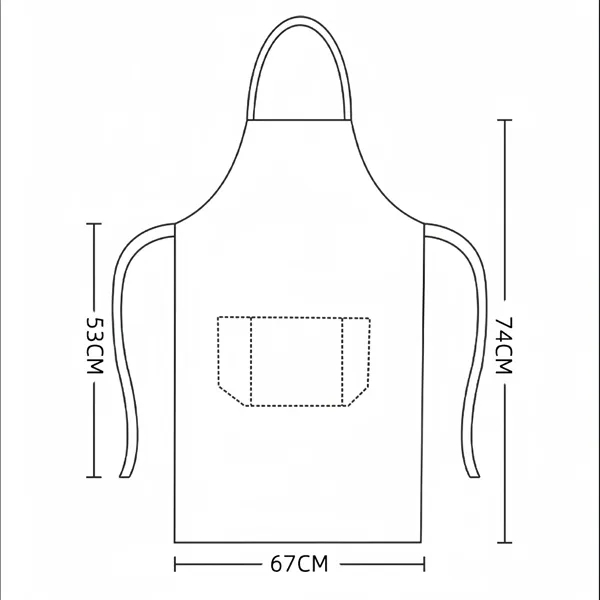 Three Pocket Waterproof Polyester Kitchen Apron — Polyester — Black
