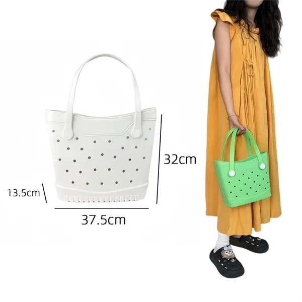 Durable EVA Beach Tote with Sturdy Base — Eva — White