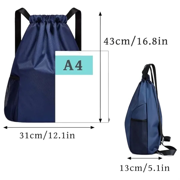 Waterproof Oxford Sports Backpack with Nylon Drawstrings
