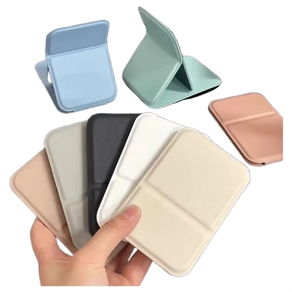 PU Leather Travel Mirror with Folding Stand 2.7 x 3.9 Inch