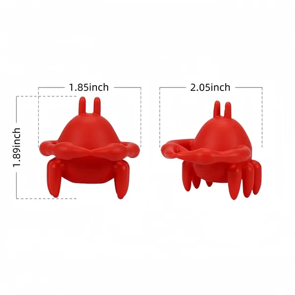 Red Crab Hydroponic Stem Support Stand — Silicone — Red