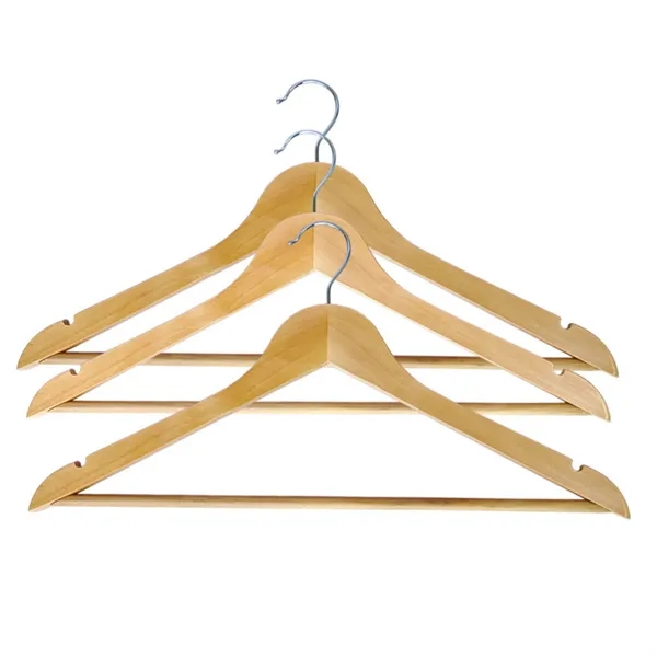 Handcrafted Natural Wood Hangers with Curved Design