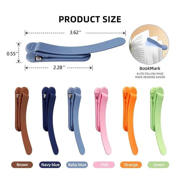 Slim Silicone Bookmark Holder for All Books — Silicone — Green