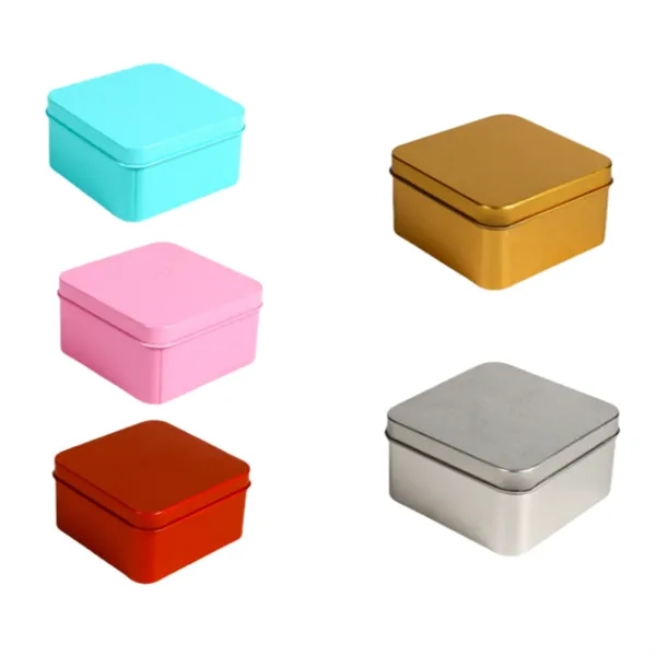 Square Tinplate Box with Rounded Safety Edges