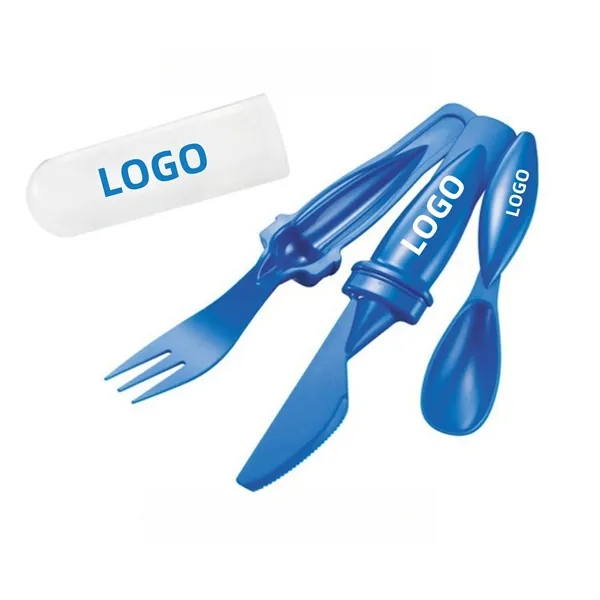 Reusable Plastic Knife Fork Spoon Travel Set