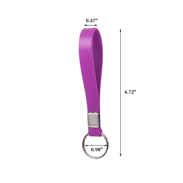 Silicone Running Team Keychain with Metal Ring